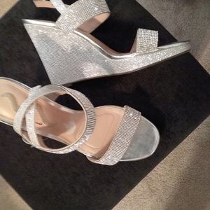 Silver glitter shoes